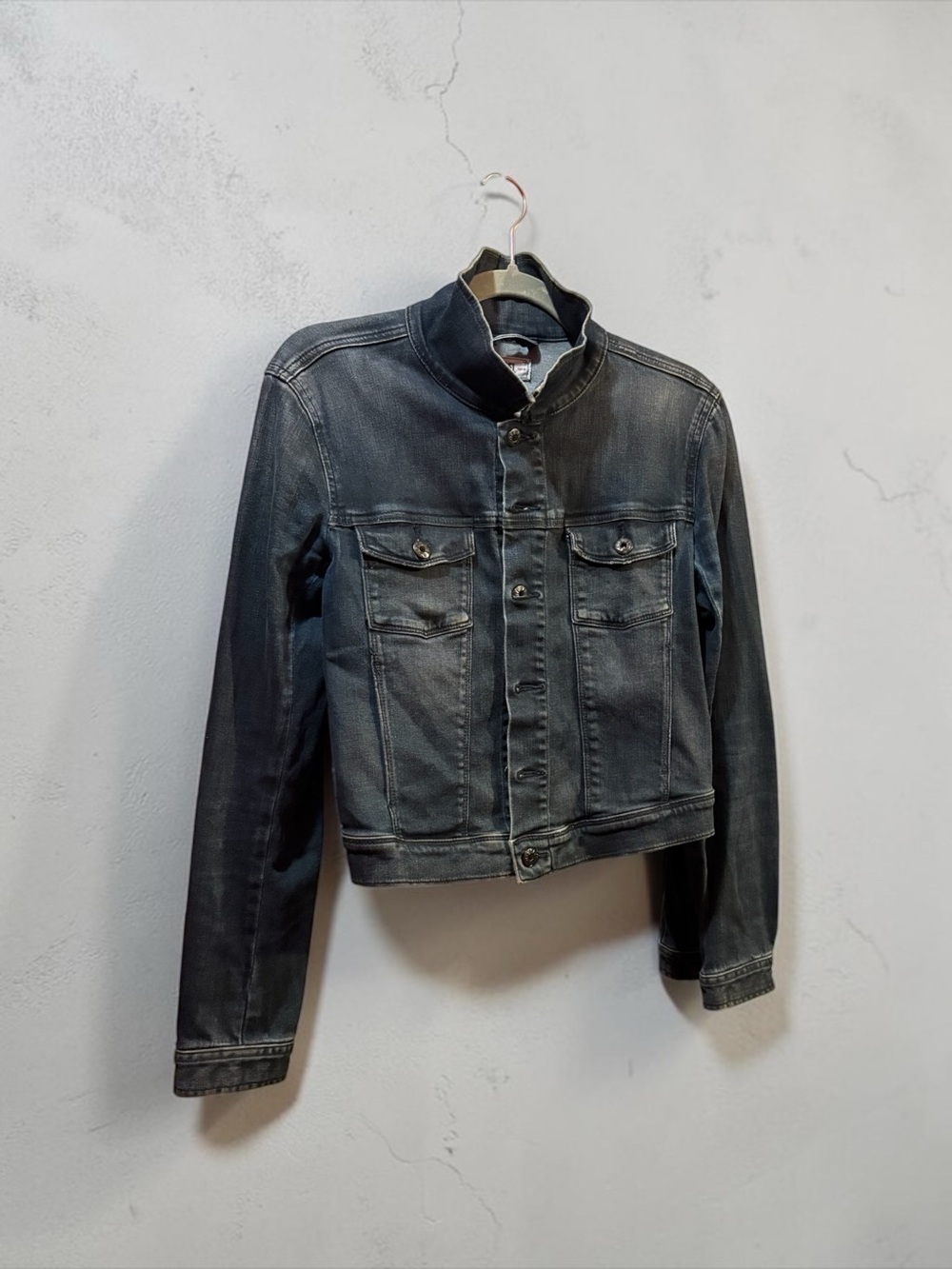 Diesel dark wash indigo denim Jean Jacket button front late 2000’s